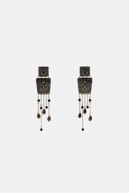 STONE FRINGE EARRINGS - Zara фото 2