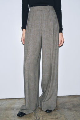 CHECK TROUSERS WITH DARTS ZW COLLECTION - Zara фото 2