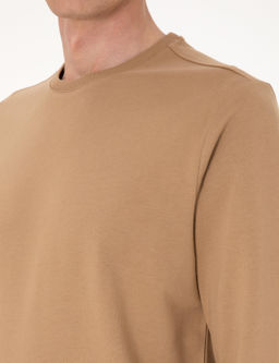 A__k Kahverengi 2 _plik Regular Fit Bisiklet Yaka Basic Sweatshirt - Pierre cardin фото 7