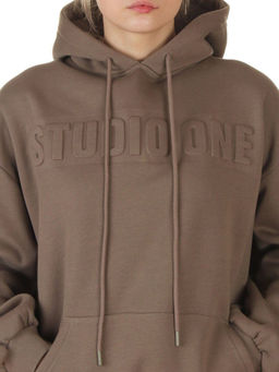 2811 KHAKI Худи унисекс женское (95% хлопок, 5% спандекс)