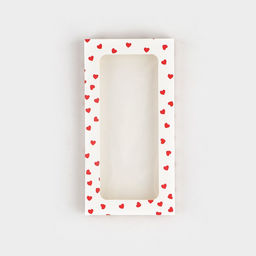 Цена за 5 шт. Коробка для шоколада «От всего сердца», с окном, 17.3 х 8.8 х 1.5 см