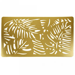 Салфетка декоративная Папоротник 30х45см ПВХ, золото (Китай)