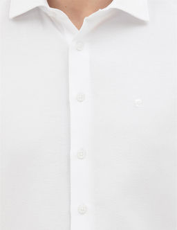 Beyaz Slim Fit Uzun Kollu G_mlek