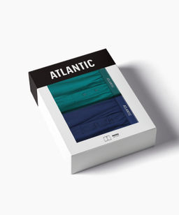 ATLANTIC 2RMX-001 Трусы боксеры - набор (2 шт.) бирюзово-зеленый + темно-голубой  фото 5