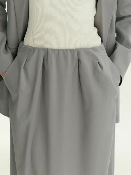 Юбка миди на резинке из костюмной шерсти, S1124/peter - Emka фото 4