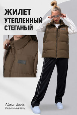 Утепленный демисезонный стеганый жилет - Nota bene фото 30
