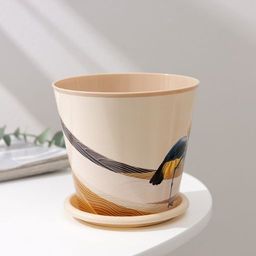 Цена за 2 шт. Горшок для цветов Доляна «Каракум», 800 мл, цвет бежевый