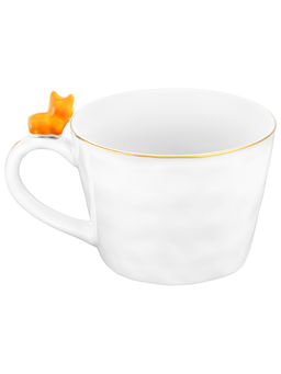 Кружка 300 мл 14*10*7,5 см "Собачка" белый с золотом, фарфор