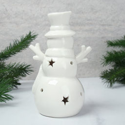 Цена за 1 шт. Фигурка Снеговик с подсветкой 14 см новогодний / YZ23673 /уп 96/LED - Галеонтрейд фото 4