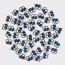 Глаза, набор 50 шт., размер 1 шт. 2 1,6 см, цвет голубой - Школа талантов фото 2