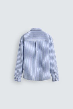 CREASED-EFFECT STRIPED SHIRT - Zara фото 3