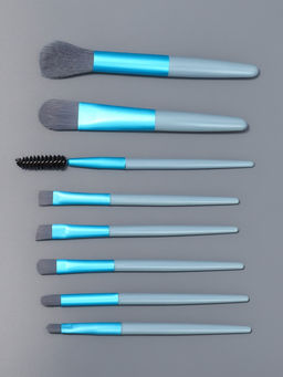 Набор кистей для макияжа COLOR POWER, 8 шт., голубой