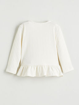 Bisiklet Yaka Fiyonk Detayl? K?z ?ocuk Ti??rt