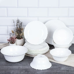 Столовый набор 19 предметов Тюльпан белый / 19/LHK680 (WHITE) /уп 4/ - Галеонтрейд фото 2