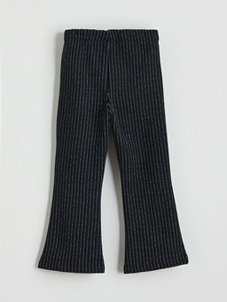 Beli Lastikli ?izgili K?z ?ocuk Tayt