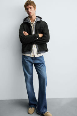 DENIM ZIP-UP OVERSHIRT