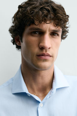 CAMISA REGULAR FIT ESTRUCTURA / Celeste - Zara фото 5