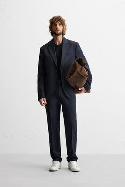 TEXTURED SUIT TROUSERS - Zara фото 4