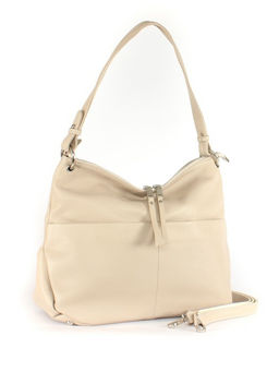 Сумка женская натуральная кожа GU 163-8378, 1отд+карм/перег, плечевой ремень, бежевый SALE 255354