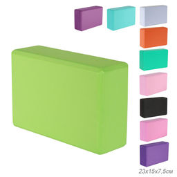 Блок для йоги и фитнеса спортивный 230х150х67 / BY-120 /уп 100/ микс / АКЦИЯ