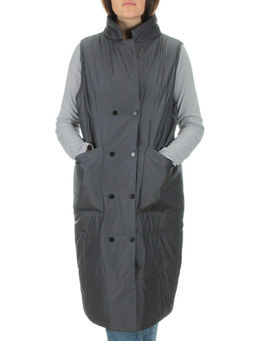 M007 DK.GRAY Жилет женский демисезонный (100 гр. синтепон) - Фабричный китай фото 2