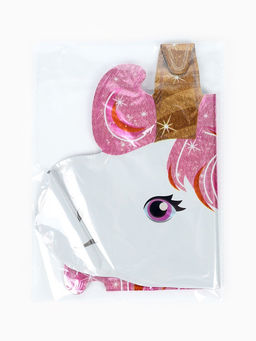 Цена за 2 шт. Воздушный шар фольгированный 16" "Единорог" розовый, набор 5 штук