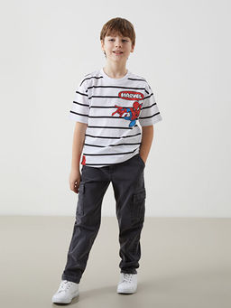 Beli Lastikli Erkek ?ocuk Kargo Jean Pantolon