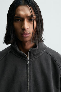 SUDADERA RELAXED FIT LAVADO / Antracita oscuro - Zara фото 5