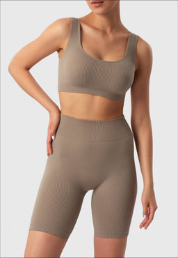 TEKSA Шорты женские высокая талия WHS 001 graphite - Conte elegant фото 66