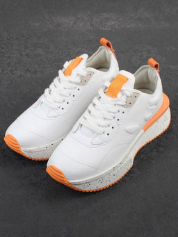 04-S77-42 WHITE Кроссовки женские (натуральная кожа)