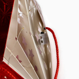 Новогоднее ёлочное украшение звезда с гирляндой «Бой курантов», 45×45 см, модель G-15