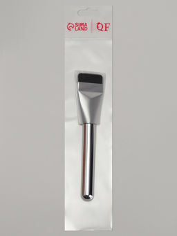 Кисть для макияжа, 14 см, серебристая