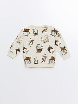 Bisiklet Yaka Uzun Kollu Bask?l? Erkek Bebek Sweatshirt - Waikiki фото 3