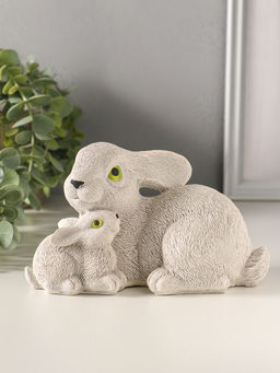 Фигурка гипс Кролики пасхальные, 10?10?18 см, серый