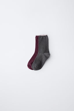 2-PACK OF LONG SHIMMER SOCKS
