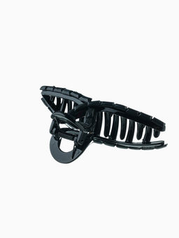 Цена за 6 шт. Крабик для волос «Кэрол», петелька, 11×4 см, чёрный