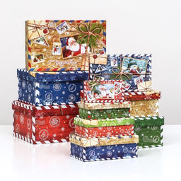 Набор коробок 10 в 1 «Почта от Деда Мороза», 30×19×11.5 - 12×6.5×4 см