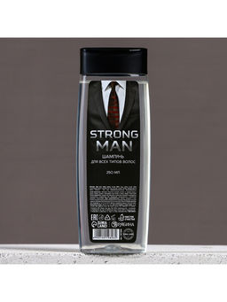 Шампунь для волос STRONG MAN, 250 мл, аромат мужского парфюма, Чистое счастье