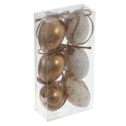 Набор из 6-ти изделий декоративных подвесных "Яйцо" (4*6,5), L17 W8,5 H4 см