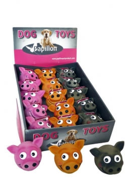 Игрушка для собак "Хрюшка-хохотушка", латекс, 8см (Smiling face) 140013 140013