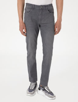 Koyu Gri Slim Fit Jean Pantolon