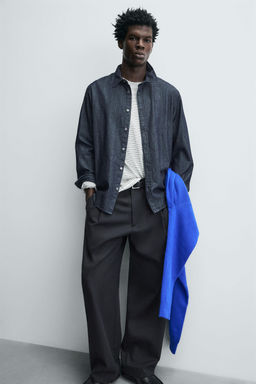 REGULAR FIT DENIM SHIRT - Zara фото 7