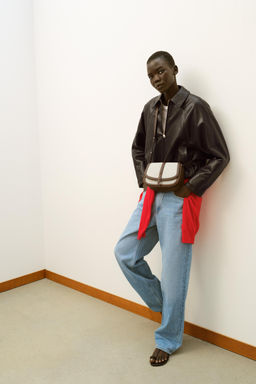 BOLSO COMBINADO BANDOLERA / Beige claro