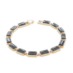 Браслет Канти из черной керамики покрытие под золото