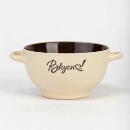 Бульонница 650 мл. "Вкусно" фарфор арт. 202309