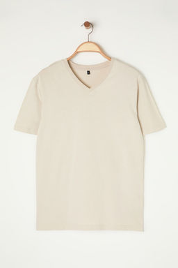 TRENDYOL MAN Vizon Slim/Dar Kesim Basic V Yaka K?sa Kollu %100 Pamuklu T-Shirt TMNSS19BO0002 - Trendyolmilla фото 3