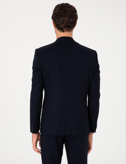 Lacivert Slim Fit Y_n Kar___ml_ Ceket - Cacharel фото 5