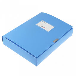 Папка-органайзер (короб) "Архивная" А4 23,4х31х5,5см, пластик, на липучке, цвет голубой (Китай)