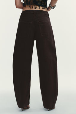 JEANS TRF BAGGY BARREL TIRO MEDIO / Marr?n - Zara фото 16