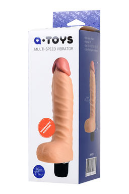 Реалистичный вибратор TOYFA A-Toys Nod, TPE, телесный, 20,5 см
